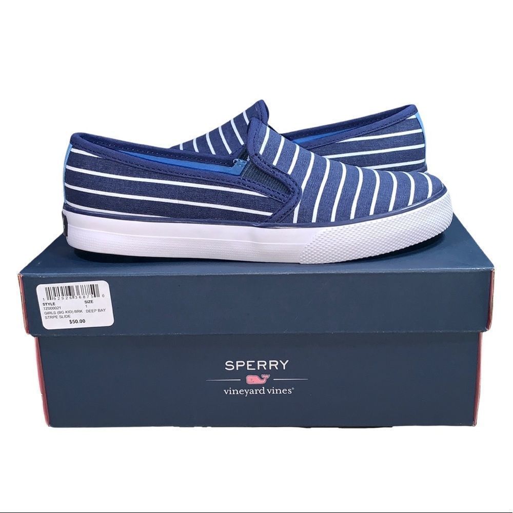 NEW Vineyard Vines + Sperry Seaside Stripe Slip On